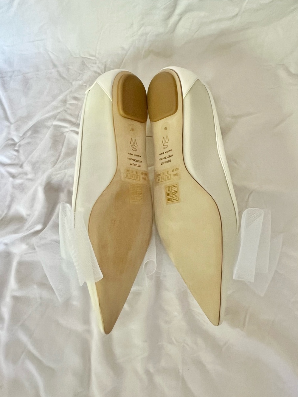Stuart Weitzman Blushing Bow Ballerina Shoes - Picture 8 of 8